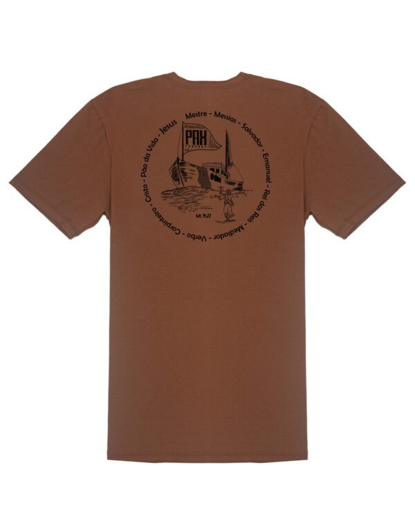 PAXCO 2307_Costa Marrom Camiseta | Pax Co. – Faith Over Fear | Marrom Terra