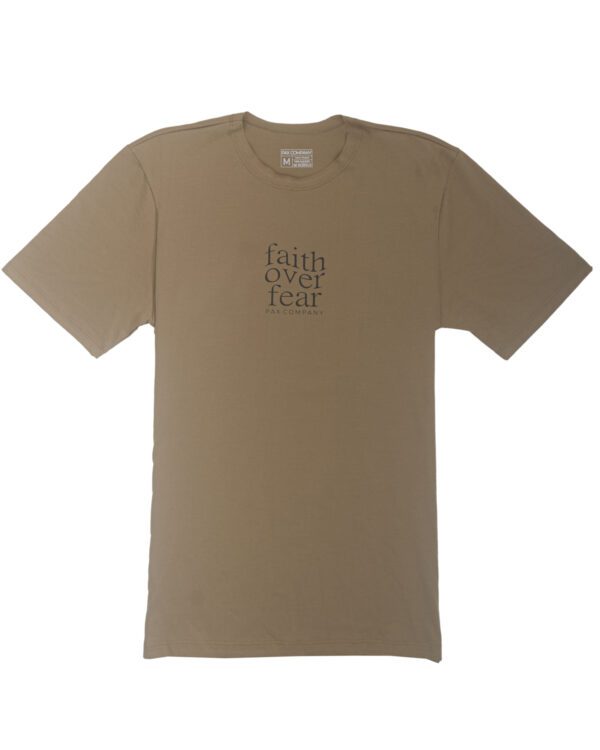 Camiseta | Pax Co. – Faith Over Fear | Bege Claro