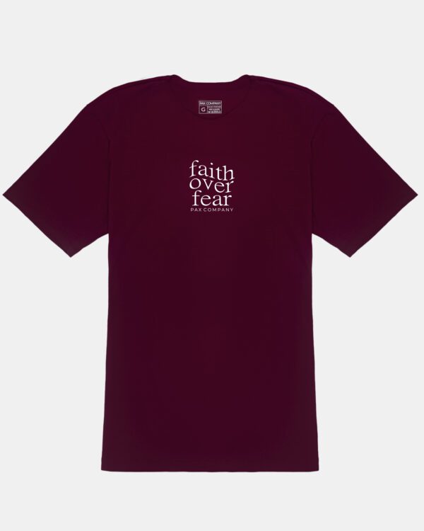 Camiseta | Pax Co. – Faith Over Fear | Vermelho